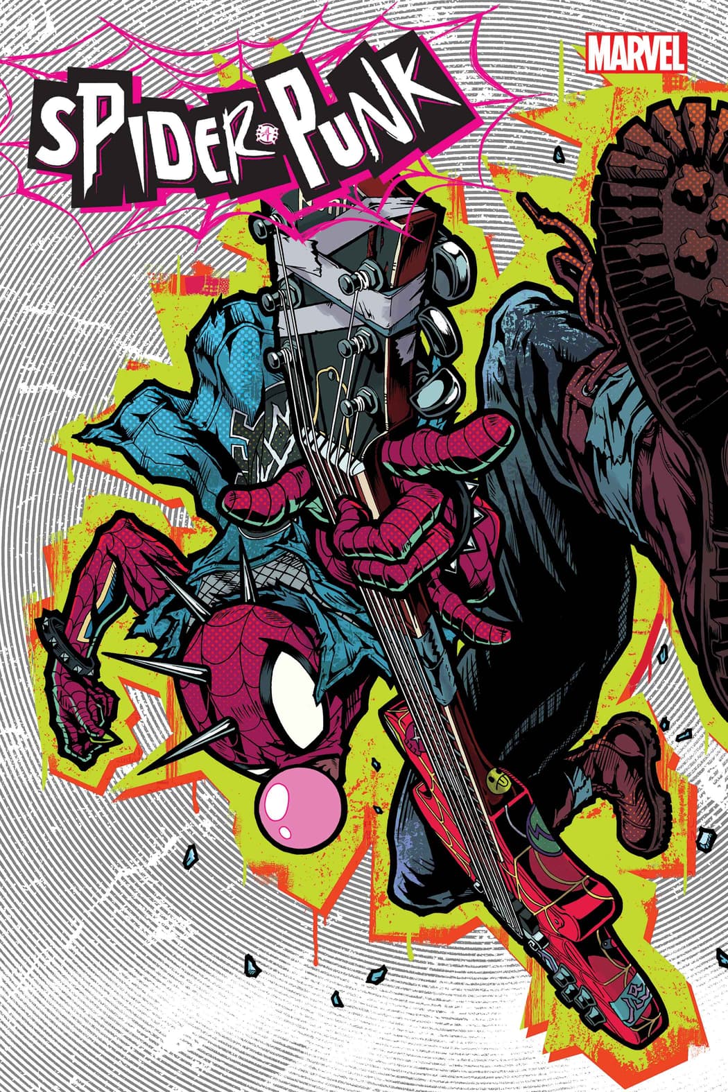 Illustrations from Spider Punk Comics